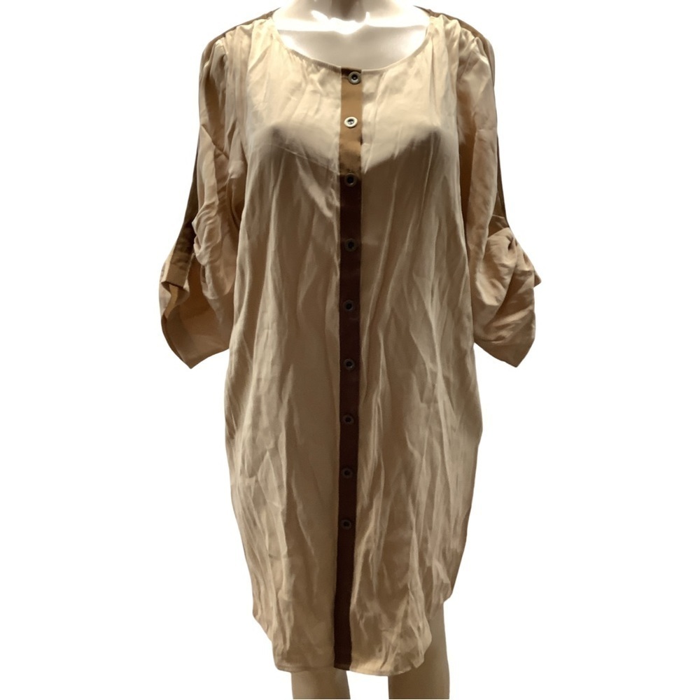 Donna Morgan Size 12 Khaki Dress. Vintage Style. New